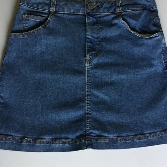 Copper Key Short Middle Seam Jean Skirt Large - Picture 1 of 2